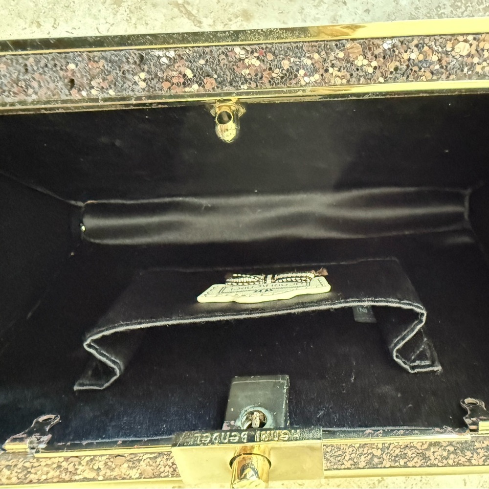 Henri Bendel Gold/Rose Gold Glitter Clutch - Picture 3 of 9
